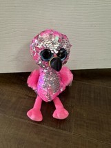 Ty Flippables Pinky The Flamingo Sequin Plush Stuffed Animal Toy 9 Inch  - £9.24 GBP