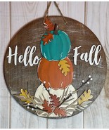 Hello Fall Pumpkins Wood Door Hanger - $66.71 CAD