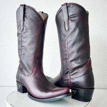 Lane EMMA JANE Womens Cowboy Boots 9 Black Cherry Leather Western Cowgir... - $163.35