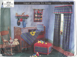 Vintage Vogue 1906 Baby Boy&#39;s Room Decor Crib Bedding, Drapes, Valance, Wall Org - £7.86 GBP