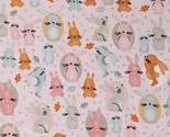 Flannel Bunnies Bunny Rabbits Animals Easter PinFabric by the Yard D285.04 - $8.99