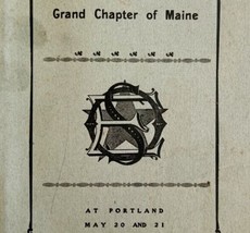 Order Of The Eastern Star 1908 Masonic Portland Maine Chapter Vol V PB B... - £133.39 GBP