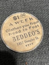 Vintage Pocket Mirror  Advertisement BEDDEO’S 1417 Douglas Street - $42.08