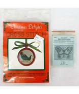 Beginners Counted Cross Stitch Kit Lot of 2 Christmas Sleigh Mini Butter... - £11.88 GBP