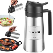 2 in 1 Oil Dipenser Bottle, Stainless Steel ( black ) - $14.75