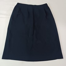 Sag Harbor Women's Blue Rear Zip & Slit Pull-On Pencil Skirt Size 10 Waist 28" image 10
