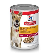 Hill&#39;s Science Diet Adult Chicken and Barley Chunks Wet Dog Food, 1 Can,... - $12.82