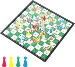 Magnetic Snakes and Ladders Board Game Set Travel Size 9.7 Inches Portable Foldi - £14.84 GBP