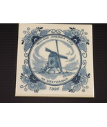 Handpainted H&amp;R Johnson Tile 1995 MS WESTERDAM Holland Line Decorative T... - $129.11 MXN