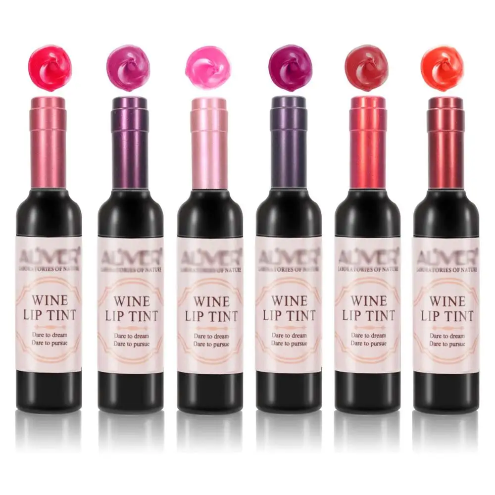 6 Colors Red Wine Bottle Lip Gloss Matte Lipstick Set Waterproof Long Lasting Li - £39.72 GBP