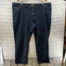 Woman Within Blue Jeans Womens Plus Sz 26W Dark Wash Straight Fit - $19.79