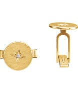 14k Yellow Gold Diamond Starburst Cufflinks - $3,019.00
