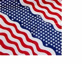 K&#39;s Novelties Wholesale Lot of 12 22&quot; x 22&quot; USA American Patriotic Waving Flag B - £20.94 GBP