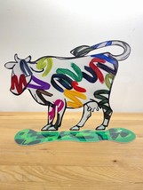 Pop Art Metal Sculpture Cow &quot; Nava &quot; By David Gerstein - £187.24 GBP