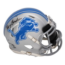 Barry Sanders Autographed Detroit Lions Speed Mini Helmet w/ Visor Beckett - £245.57 GBP