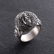 Silver 925 Ring - Viking - Jewelry Charm Sizes Sterling Gift For Him Mens New - £174.05 GBP