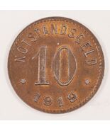 1919 Germania Città Di Sinzig 10 Pfennig Notgeld Token In XF - $943.07 MXN