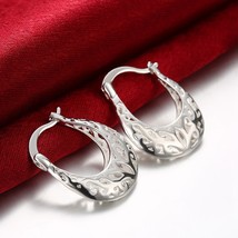 Pretty 925 Sterling Silver Hollow Carved drop Earrings for Women high quality pa - £10.50 GBP