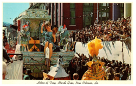 Helen of Troy Mardi Fras New Orleans, Louisiana Parade Postcard - £10.07 GBP
