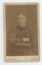 Antique CDV Circa 1870s Beautiful Woman in Dress Graberg Eskilstuna Sweden - £7.46 GBP