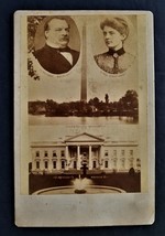 1880s Antique Photo President Cleveland And Wife And White House Cabinet Card - £53.76 GBP