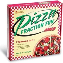 Learning Resources Pizza Fraction Fun Junior 7 Game In 1 Teaches Kids Ma... - $21.50