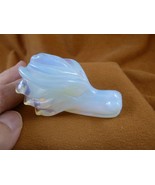 Y-DRA-HD-703) little white Chinese Dragon head MYTHICAL figurine gemston... - $436.94 MXN