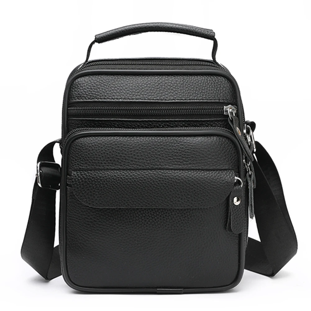 Mens Business Handbag Genuine Leather Vintage Crossbody Shoulder Bags Wa... - $25.97