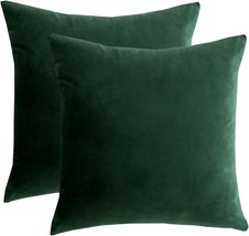 Soft Squareare Dark Green Throw Pillows Measuring 18X18 Inches Are, And ... - £33.13 GBP