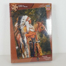 Masterpieces Painted And Proud 550 Piece Jigsaw Puzzle Native American Sealed - £22.83 GBP