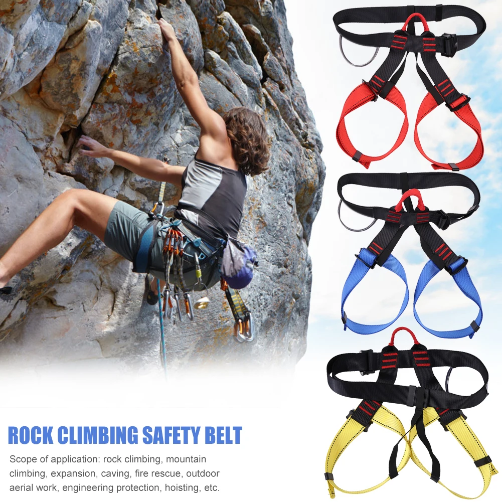 Outdoor Rock Climbing Harness Aerial Half Body Protect Safety Belt Waist Support - £16.96 GBP+