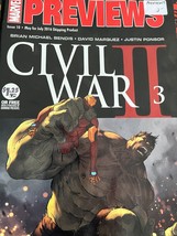 Marvel Previews #10 Civil War II 2016 Marvel Comics Benois Marguez Ponsor ICV2 - £7.83 GBP