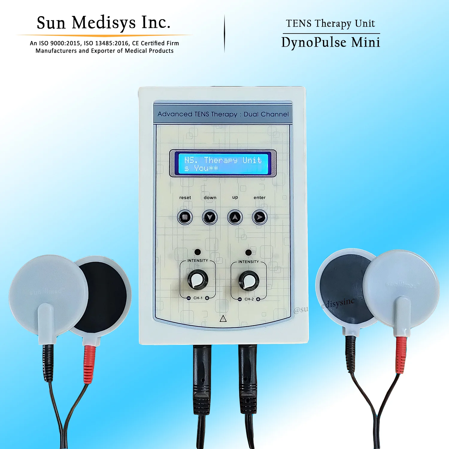 Two Channel TENS Therapy Unit: DynoPulse Mini