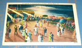 Virginia Beach Virginia Dancing Cavalier Beach Night Ennis Postcard - $6.93