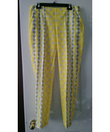 NWT Ladies EP PRO Yellow Gray Harlequin Long Golf Pants - sizes 10 &amp; 12  - $705.56 MXN