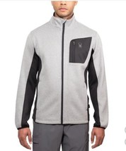 Spyder Mens Jacket Gray Full-Zip Pockets Relaxed Fit Stand Collar Heavyw... - $59.99