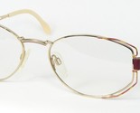 Vintage METZLER 1312 419 GOLD /RED BURGUNDY ORANGE EYEGLASSES FRAME 54-1... - $96.17