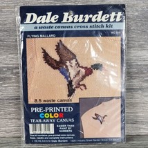 Vintage 1988 Dale Burdett Cross Stitch Flying Mallard WC 019 Tear-Away Canvas - £6.19 GBP