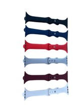 Apple Watch Band 38mm 40mm 6 Assorted Color Narrow Silicone Bands New - £23.25 GBP