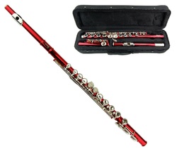 Merano Red Flute 16 Hole, Key of C with Carrying Case+Accessories - £70.78 GBP