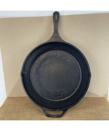 Lodge 2 USA 12SK 13 inch Heavy Cast Iron Frying Pan Camp Skillet - £30.86 GBP