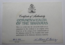 1974 Bahamas 9 Coin 2 Piece C.O.A. And Document Set~Free Shipping - $6.85
