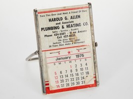 Vintage Small Midcentury Calendar - 1975 COMPLETE Easel Back Mirror - £14.94 GBP