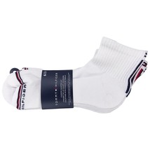 Tommy Hilfiger Men&#39;s Cushioned Sole White Socks 6 Pairs Size 7-12 - £23.94 GBP