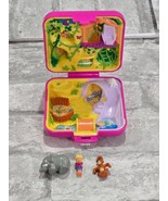 Vintage Polly Pocket 1989 Wild Zoo World Bluebird Toys 3 Figs Girl Elep ... - $41.01 CAD