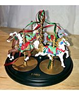 Hallmark 1989 Complete Carousel Set Stand &amp; 4 Horses with Boxes - £11.73 GBP