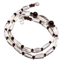 White Quartz Natural Gemstone Beads Jewelry Necklace 18&quot; 127 Ct. KB-1072 - £8.74 GBP