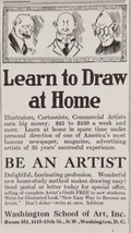 1924 Print Ad Learn to Draw Be An Artist Washington DC School of Art - $8.98