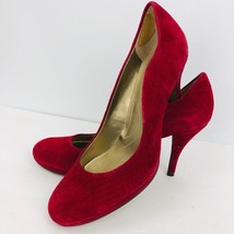 Tahari Colette Burgundy Red Suede Shoes Size 8.5 Classic Pumps Heels  - £35.37 GBP