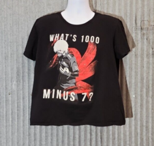 Tokyo Ghoul Fumination &quot;What&#39;s 1000 Minus 7?&quot; Juniors Black T-Shirt - Si... - $13.78